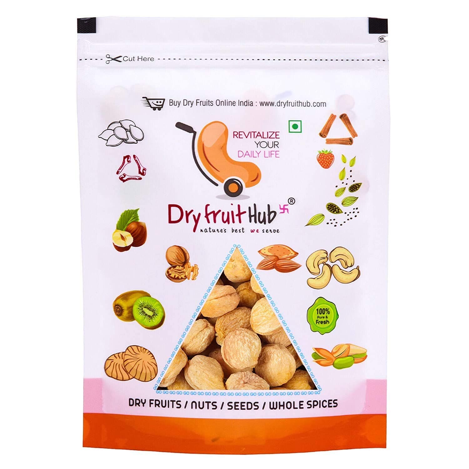 Dry Fruit Hub Afghan Dry Apricots 250gm (Khumani with Seed) | Naturally Sun-Dried Whole Apricots | Authentic Afghani Dried Fruit | Perfect for Snacking, Gifting & Cooking