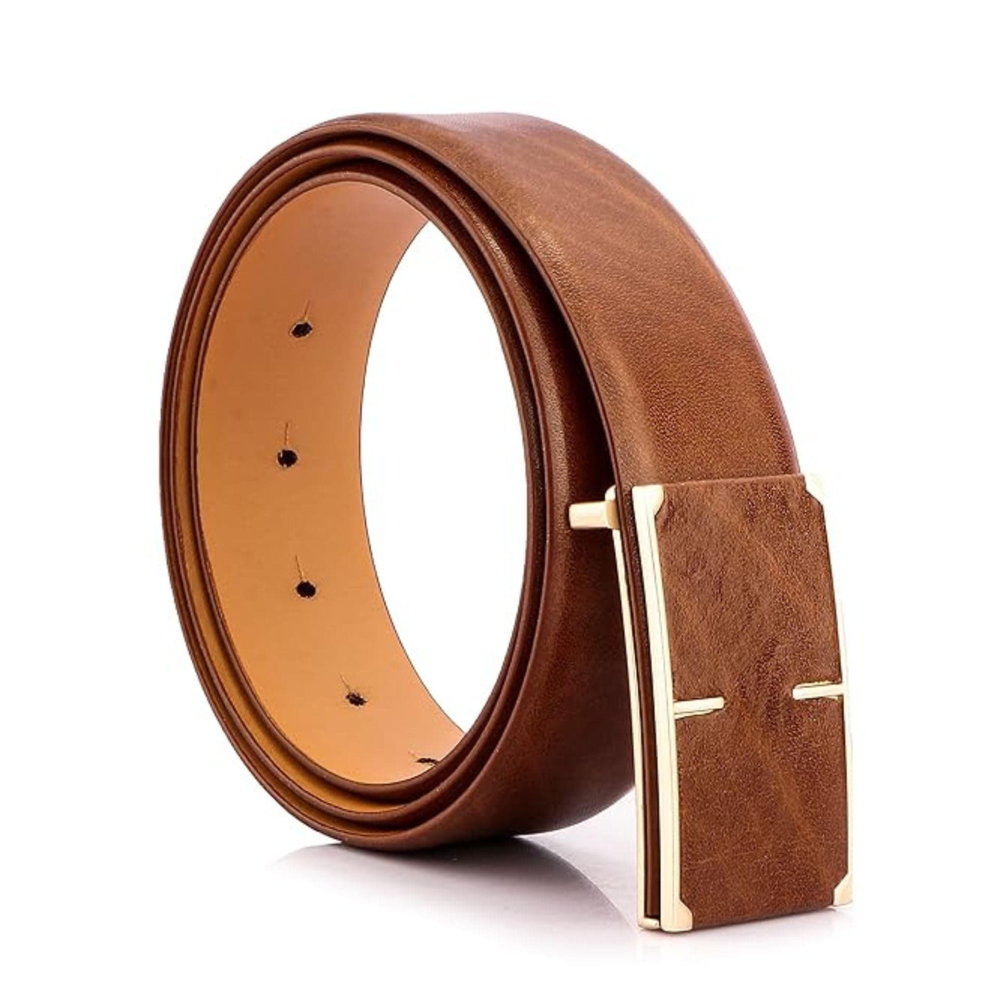 GIL Adjustable Classic | Unisex Genuine Leather Belt|Formal/Casual Belt For Men And Women|Adjustable Waistband|Pack of 1 | Texas| Size-30-42|Black & Tan |