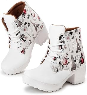 Fath Son High Heel Ankle Synthetic leather Denim Jeans Sneakers Boot Shoes For Women And Girls
