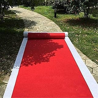 Hassan Carpet Runner for Home Red A Carpet Wedding, Ceremony,Exhibition,Stage Party, Decoration,Bollywood Awards Function & Living Carpet Size - 4 X 6 Ft