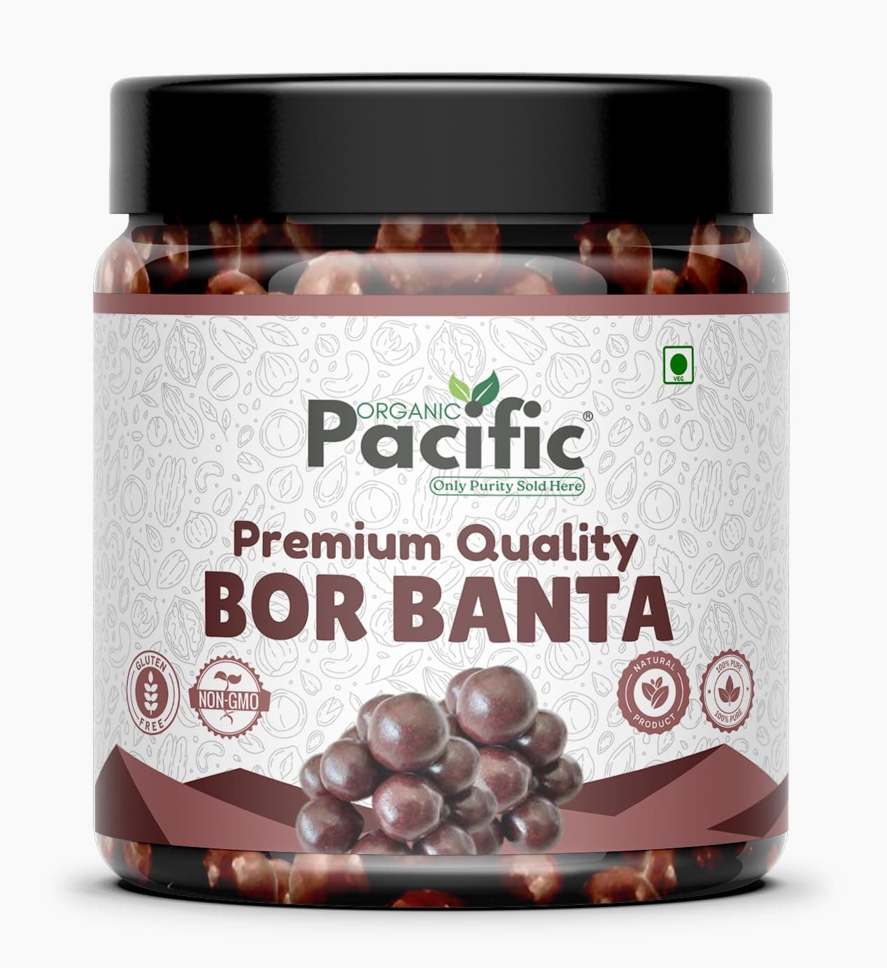 ORGANICPACIFIC Premium Borkut Goli 250g | Khatti Meethi Ber Candy | Digestive Churan & Mukhwas | Authentic Indian Jujube Laddu