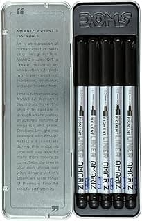 AMARIZ Doms Pigment Fine Point Liner Set Of 5, Black