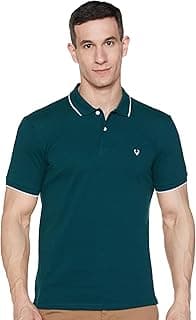 Allen Solly Men’s Solid Polo T‑Shirt | Regular Fit | Premium Fabric | Signature Sleeve Detail | Smart Casual Wear