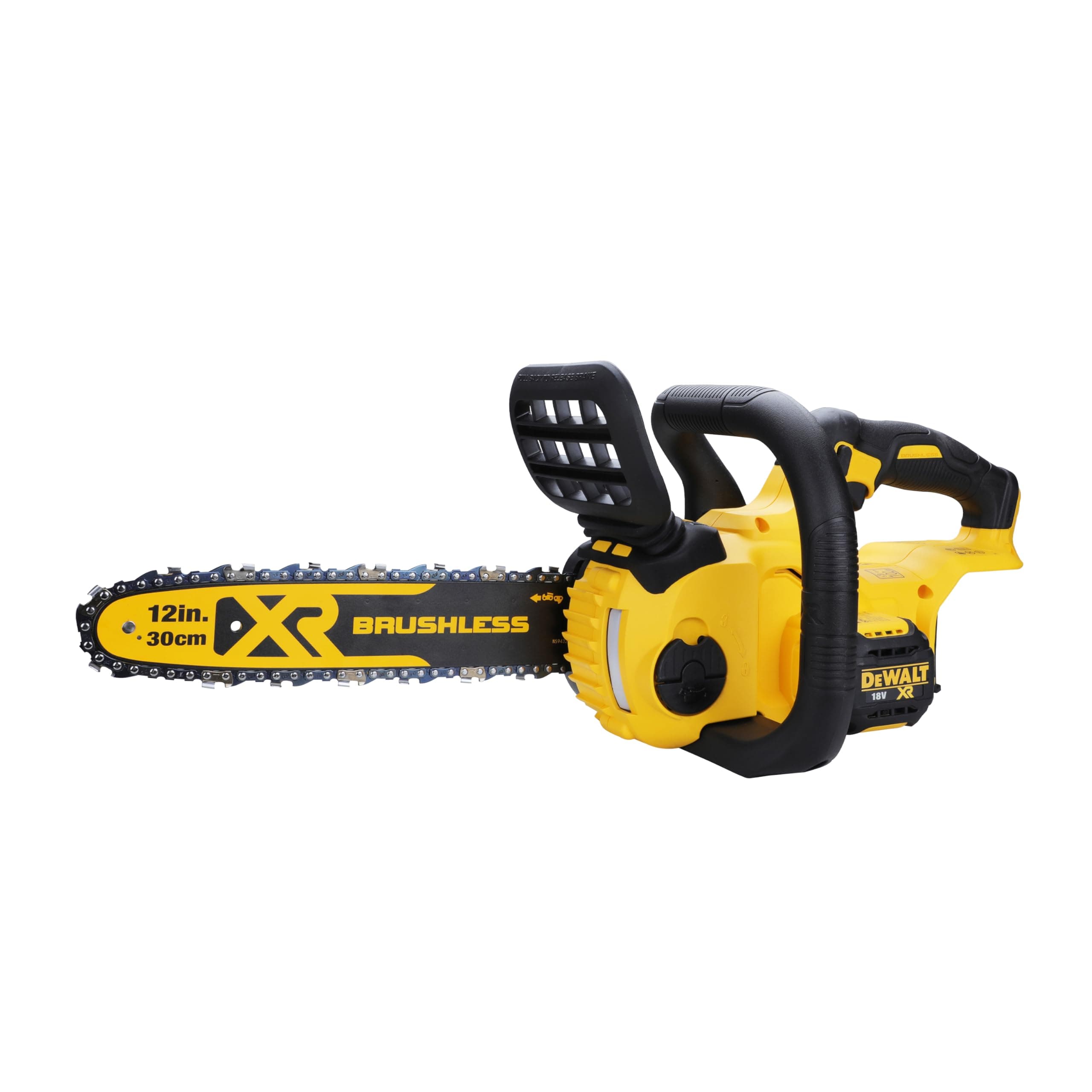 DEWALT 18V XR (20V Max) Cordless Chainsaw DCM565N-XJ (BARE TOOL), 11.8"(30 cm) Guide Bar & Chain, Auto-Oiling, Auxiliary Handle, Safety Lock, Ideal For Professional & DIY Cutting, BATTERY NOT INCLUDED