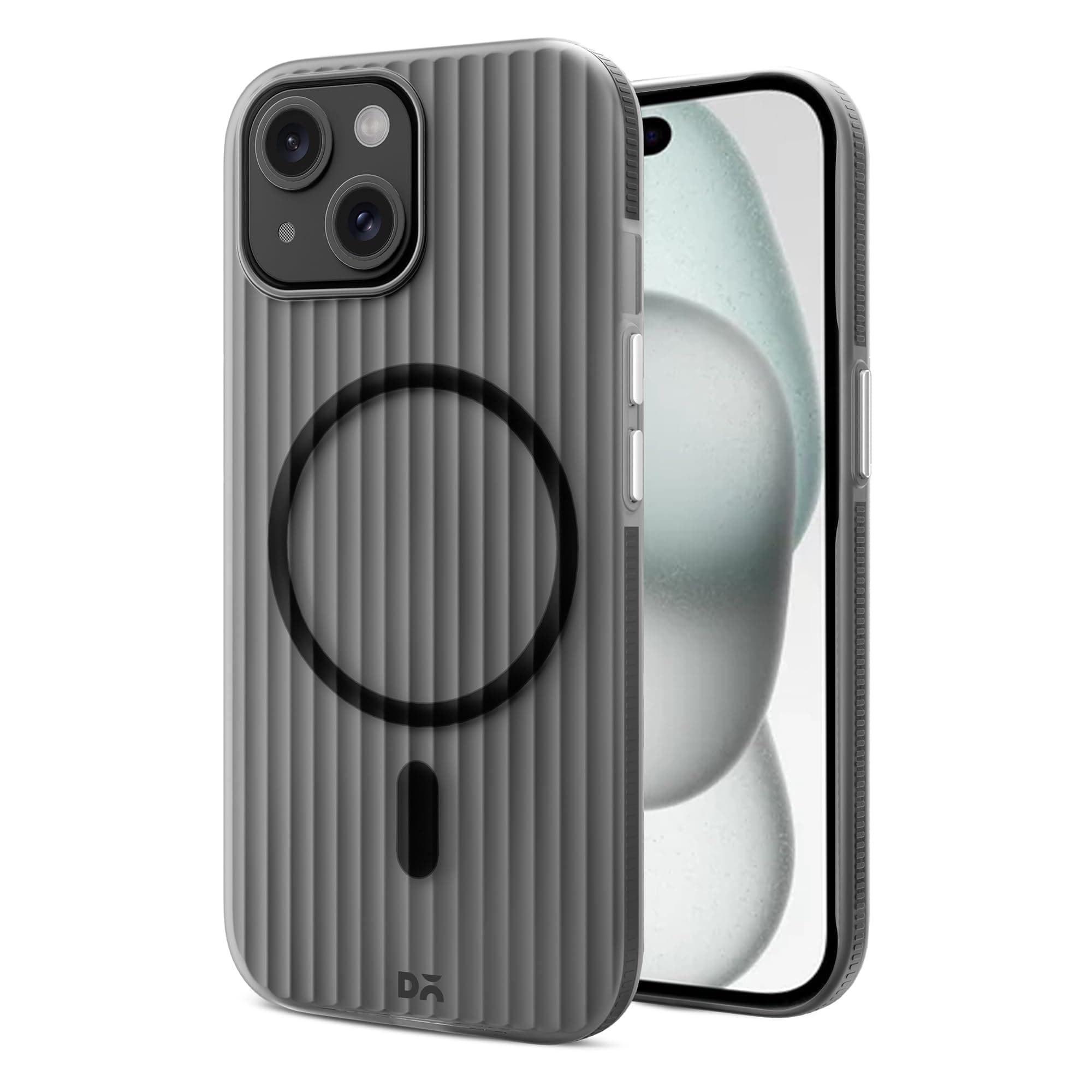 DailyObjects Beam 2.0 Magnetic Protective Cover Compatible with iPhone 15 | MagSafe | Camera & Body Protection|Anti Shock,Scratch Resistant|Precise Cutouts Modern Design|Wireless Charging - Black