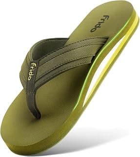 Frido Cloud Comfort Arch Support Slippers for Women & Men | Orthopedic Soft Home Chappal - Unisex Slipper| House Slipper with Anti-Skid Sole for Home Use & Casual (UK-10), Olive Green