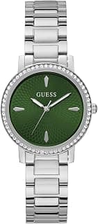 GUESS Round 34mm Green Dial Analog Women Watch - U1405L1M