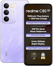 realme C85 5G Smartphone 4+128GB Purple, 6.8 inch Screen, 144HZ Vision Display, 7000mAh Battery, 45W Fast Charge,Rear 50MP+Front 8MP Camera, MediaTek Dimensity 6300, IP69