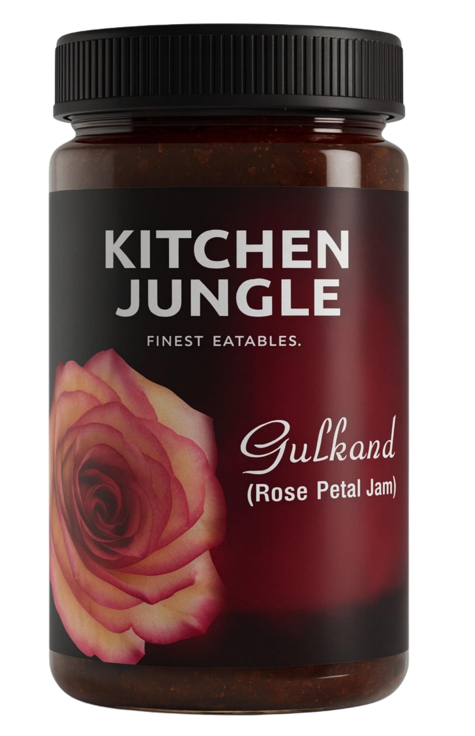 Kitchen Jungle Himalaya Gulkand 800gm (Rose Petal Jam) Made with Damask Rose, dhaga mishri, cardamom, saffron - Jar Pack
