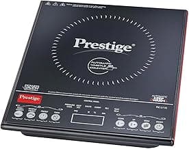 Prestige PIC 3.1 V3 2000 Watts Induction Cooktop | Patented Automatic Whistle Counter | 4KV Surge Protection | 7 Preset Indian Menu Options With Timer | Touch Button | Black | 1Y Warranty | BIS