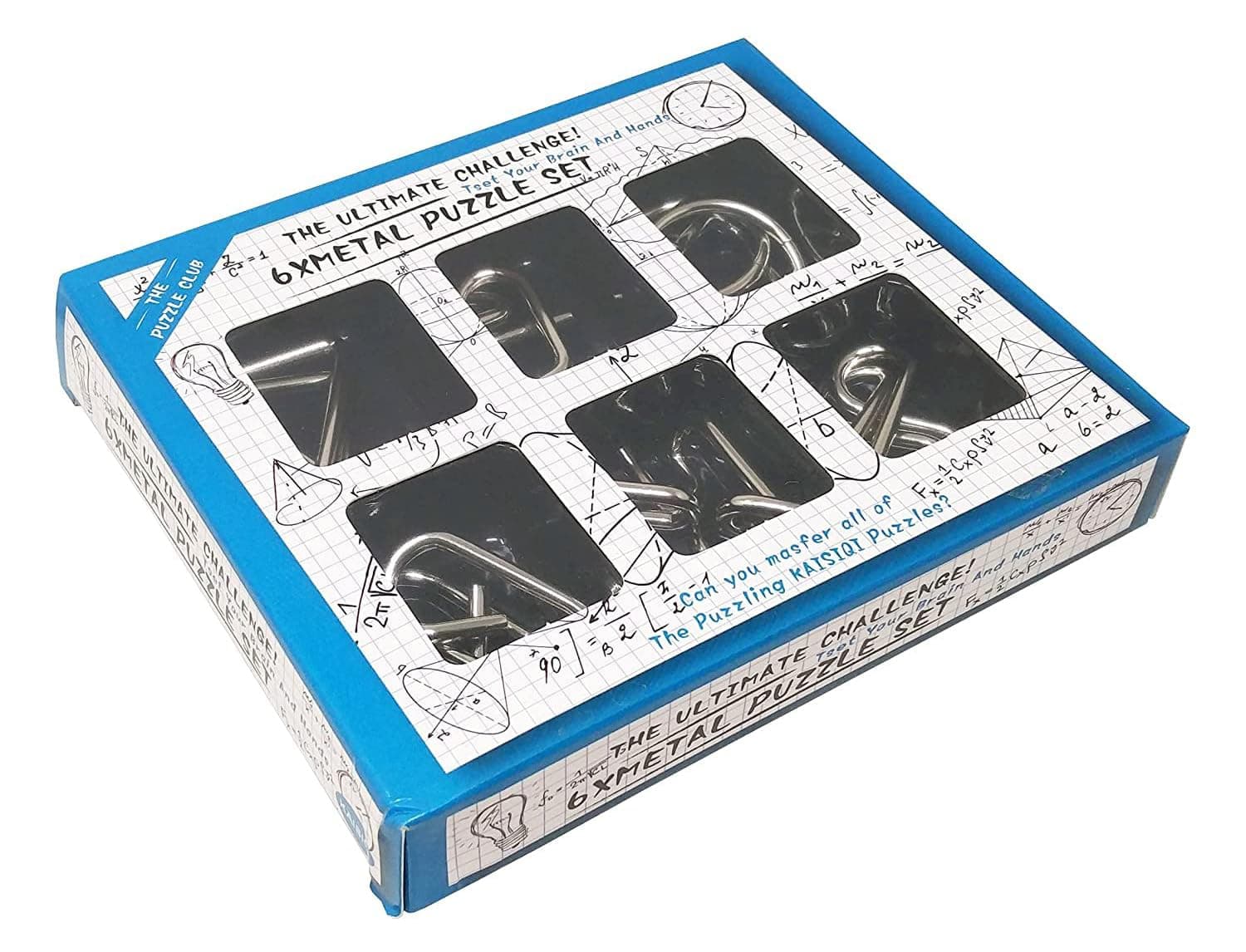 Magicwand Stainless Steel Metallic Intellectual Puzzles for All Age Groups【Pack of 1】【6Pcs Puzzles 】