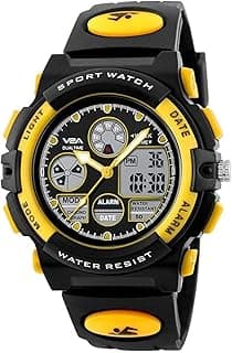 V2A Nova Pro Kids Watch for Boys Age 8–14 | 44mm Analog Digital Sports Watch | Alarm Stopwatch Backlight | TPU Strap | 30M Water Resistant | School & Birthday Gift | Gift for Boy