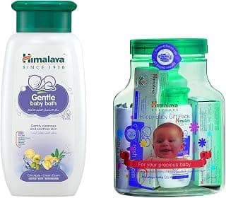 Himalaya Gentle Baby Wash (400ml) & Himalaya Herbals Babycare Gift Jar (Soap, Shampoo, Rash Cream and Powder)