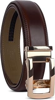 HAMMONDS FLYCATCHER Genuine Leather Belt for Men - Perfect for Formal and Casual Wear - Adjustable Waistband up to 46 Inches - Autolock Belt for Formal and Casual Wear