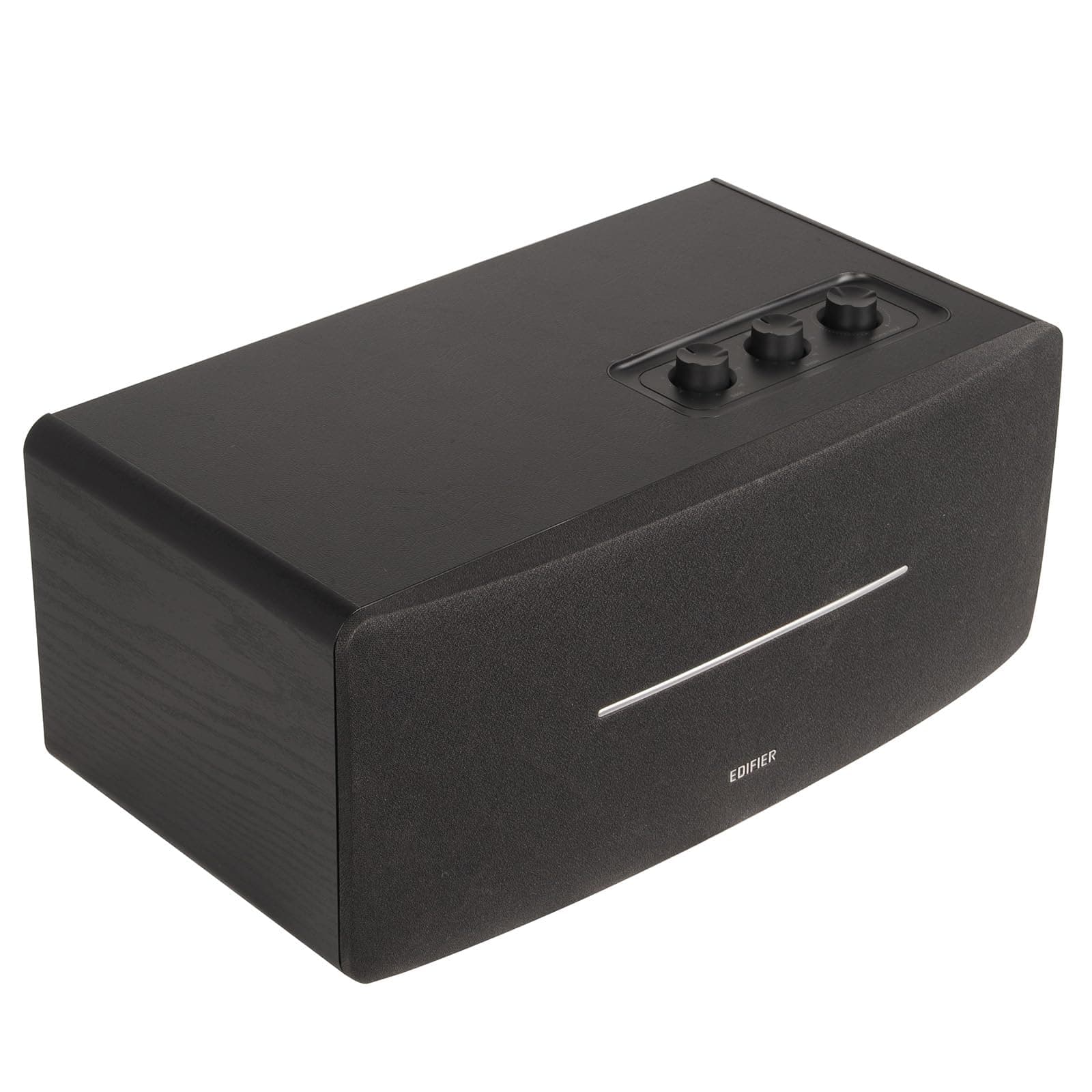 Edifier D12 Tabletop Speaker - Integrated Desktop Stereo Bluetooth Speaker - Wireless Computer Speaker for Desktop Use- 70 Watts RMS with Subwoofer Line Out - Wooden Enclosure