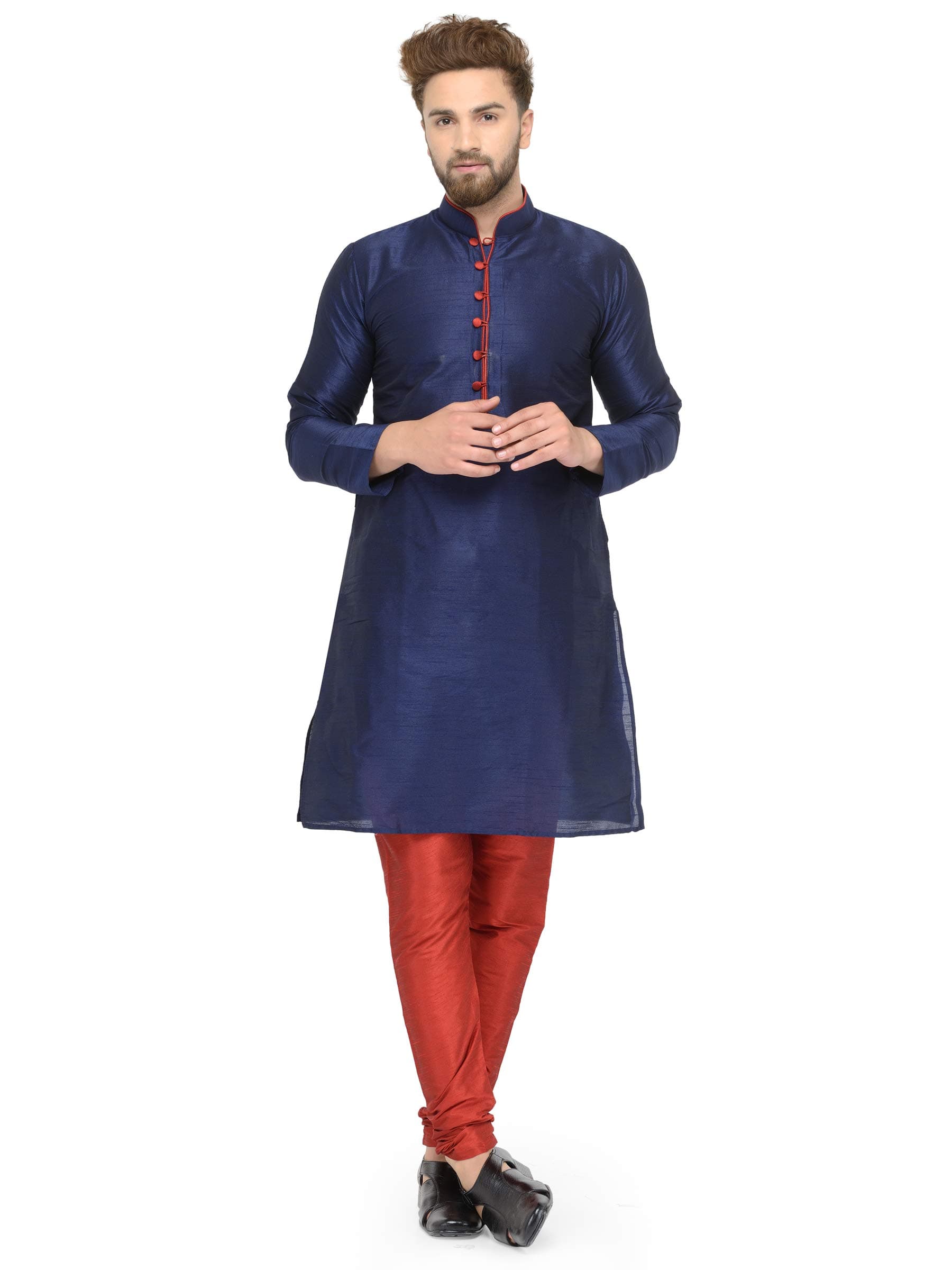 Ben Martin Men's Silk Blend Kurta & Pyjama Set (BM-DKPA)