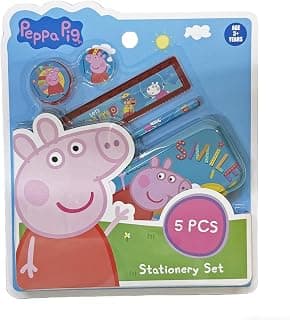 Peppa Pig 5 pcs Stationery Set Ideal for Kids Students & Return Gift for Age of 3 Years+