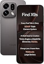 OPPO Find X9s 5G (Midnight Grey, 12GB, 256GB) | Hasselblad 50MP Triple Camera | 120× Super Zoom | MediaTek Dimensity 9500s | 7025mAh 80W SUPERVOOC | ColorOS 16