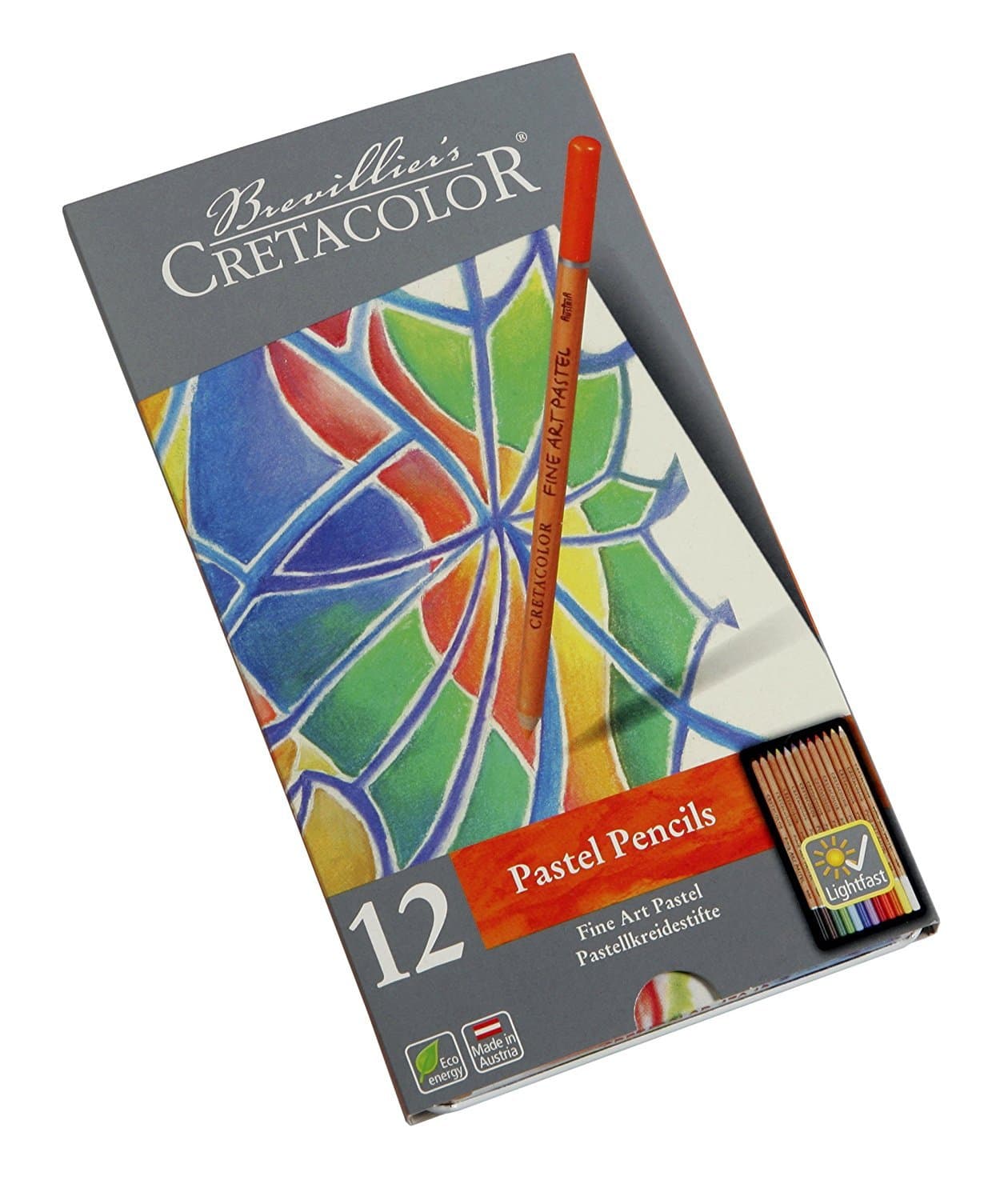 CRETACOLOR Fine Art Pastel Pencil Set of 12 (in an Elegant Reusable Tin Box),Assorted,470 12