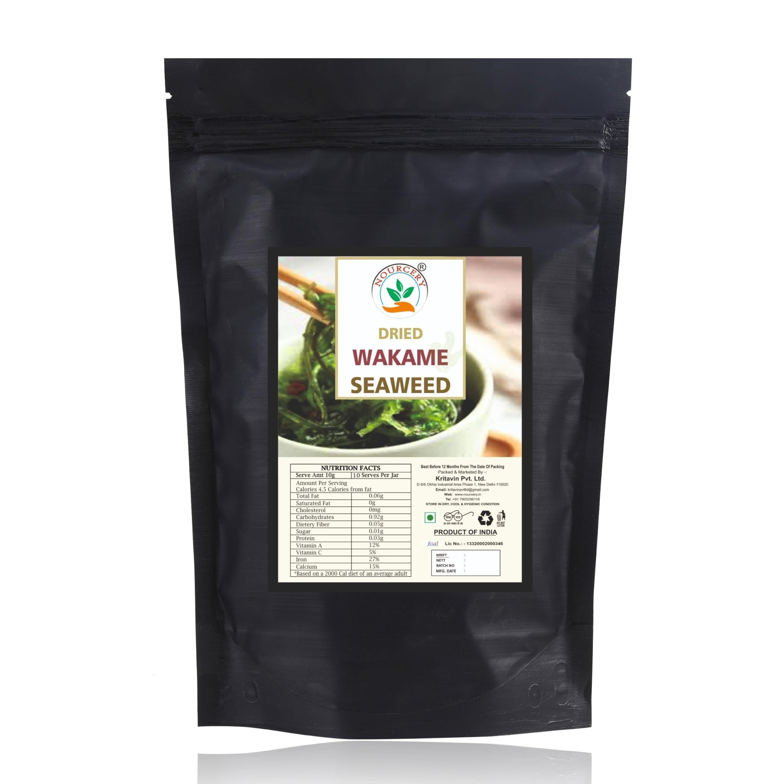 Nourcery Dried Wakame Seaweed, 100gm (Sea Mustard)