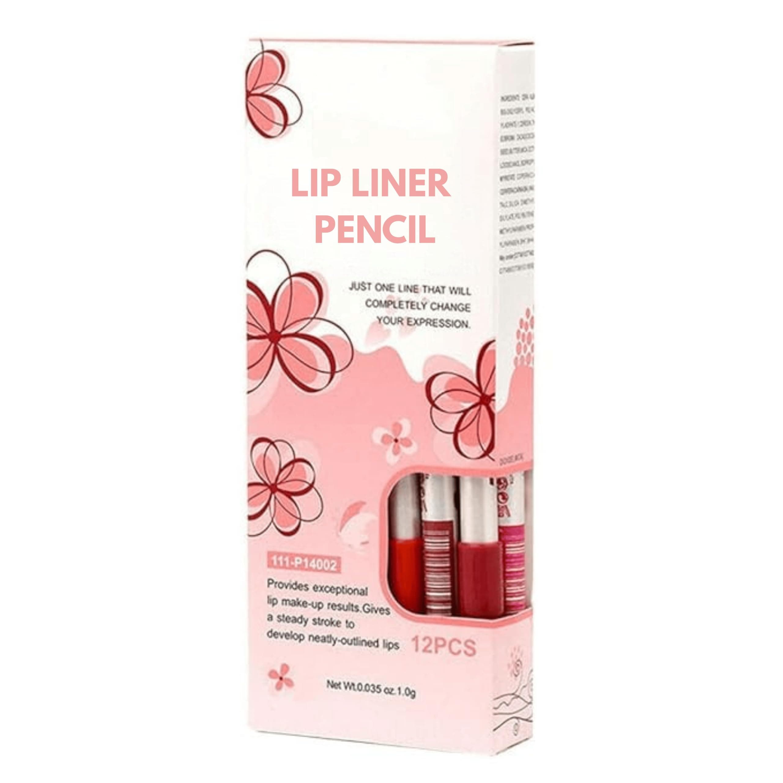 Matte Lip Liner Pencil Set – 12 Pcs Long-Lasting Lip Liner | Waterproof, Smudge-Proof & Highly Pigmented Lip Kit for Precise Lip Definition