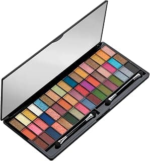 Colors Queen Ultra Pigmented 51 Colors Eyeshadow Palette with Brush | Easy to Blend, Long Wearing Eye Makeup Palette | Eyeshadow Palette with Shimmery Shades (Multicolor - 02)