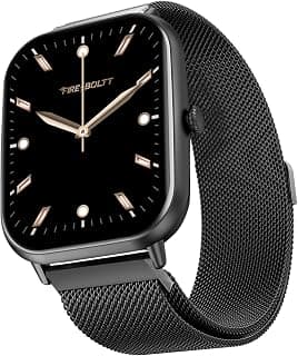Fire-Boltt Ninja Call Pro Max Ultra Bluetooth Calling Smart Watch, 2.01" HD Display, 120+ Sports Modes, Health Suite, AI Voice Assistance, SpO2 Smartwatch for Men & Women - Black Link