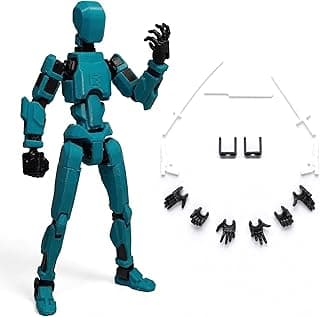 VAALI Dummy 13 Action Figure Robot | Fully Assembled Articulated Robot Toy | 3D Printed (Teal Blue)