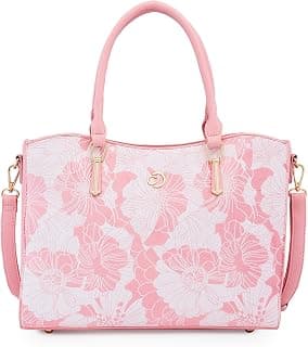 Caprese Margot Satchel Bag, Medium | Stylish Floral Print Handbag for Women with Adjustable & Detachable Sling Strap | Secure Zip Closure | Perfect for Office & Daily Essentials