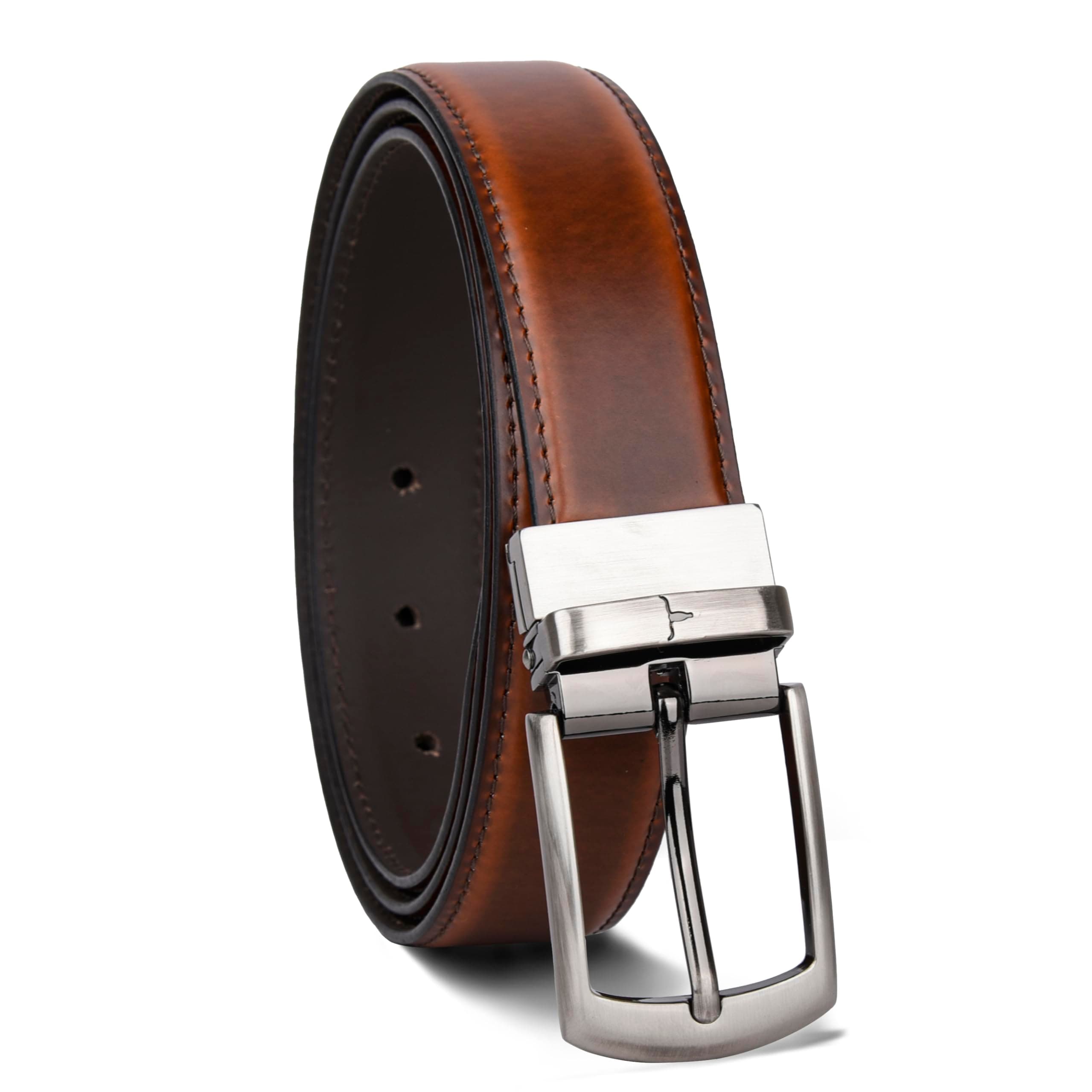 URBAN FOREST Aiden Brown Formal Leather Belt for Men