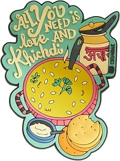 Chumbak Classic Khichdi Fridge Magnet, Cute Decorative Refrigerator Magnet for Kitchen Décor, Collectible for Home and Office