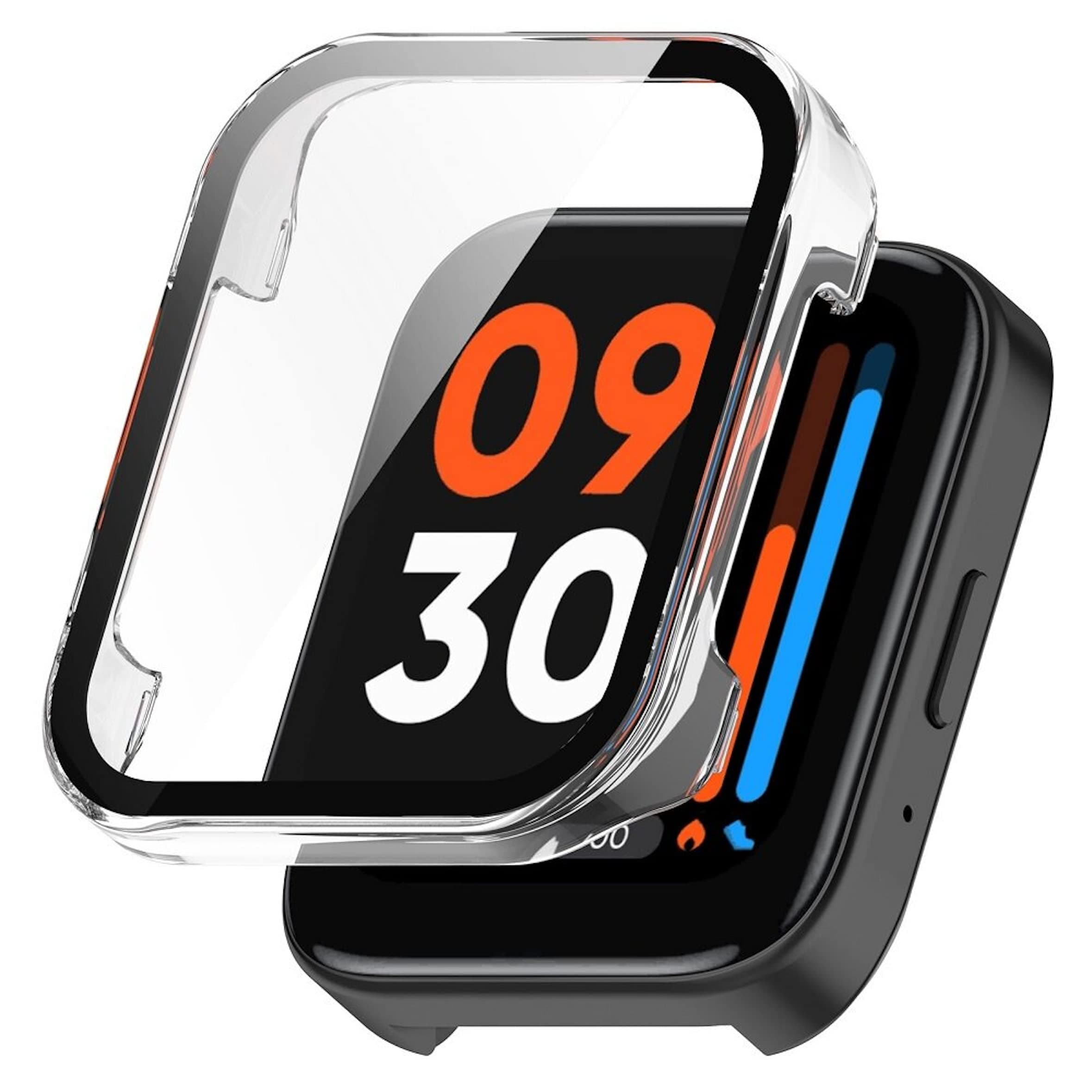YODI Case Cover for Realme Watch 3 only Removable Screen Protector Watch Cases for Men and Women Anti Scratch 360 Full Bumper Cover Shockproof [ Not for Redmi Watch] (TRANSPARENT)