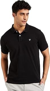 Allen Solly Men’s Polo T‑Shirt | Comfortable Rich Cotton Blend, Band Collar, Regular Fit | Stylish & Premium All Day Wear