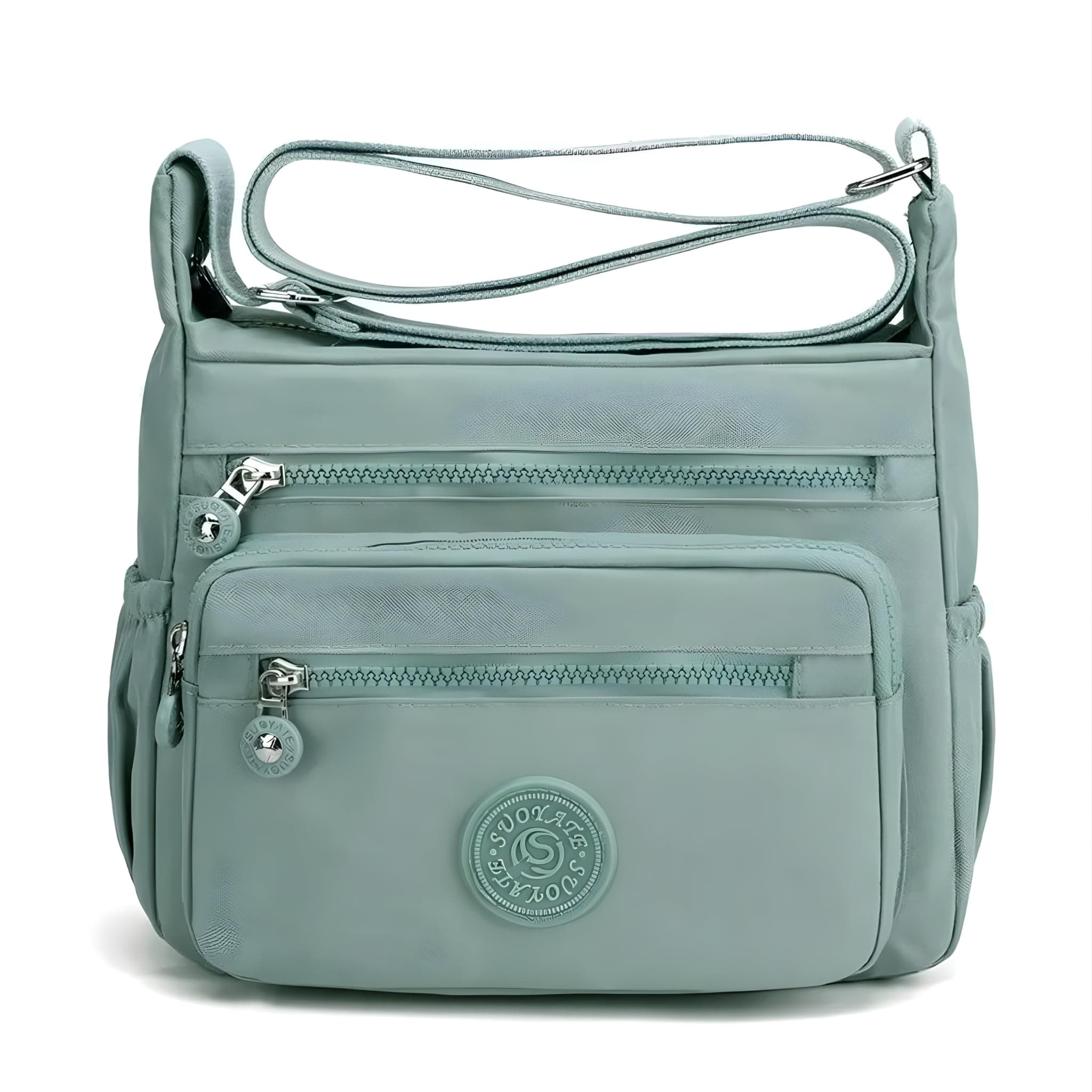 TS WITH TECHSUN Women’s Crossbody Sling Bag For Everyday Use, Nylon Shoulder Bag with Zipper Pockets, Adjustable Strap, Water Resistant Handbag for Travel, Shopping