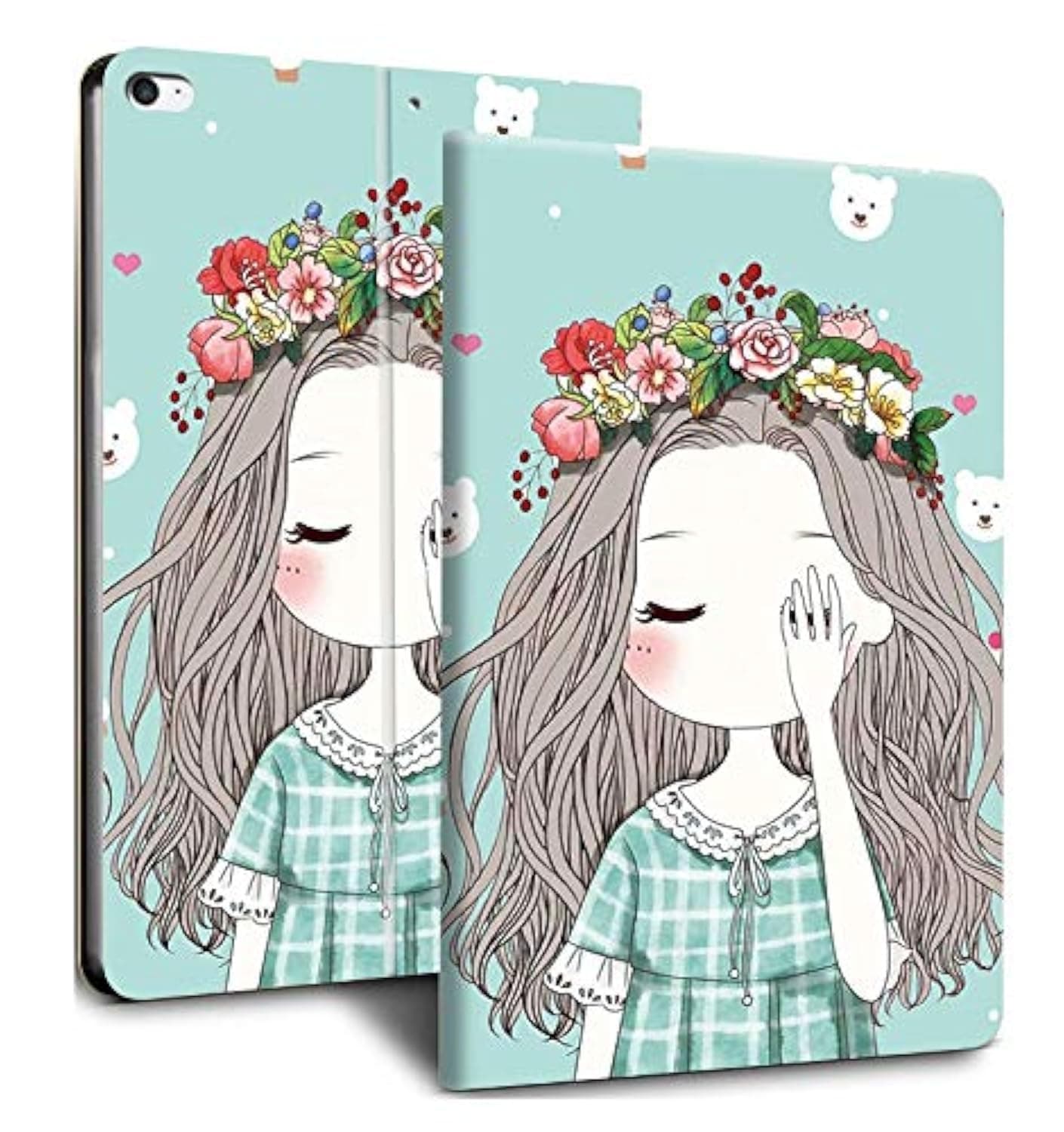 MOCA [Flexible Back] Case for 10.2 inch iPad 9th 8th 7th Generation 10.2" iPads 2021 2020 2019 Launch A2603 A2604 A2605 A2270 A2428 A2429 A2430 A2197 A2198 A2200 Flip Cover (Flower Girl!)
