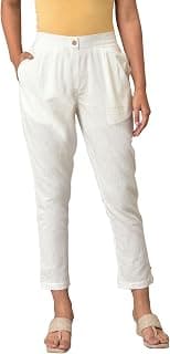 Aurelia Pure Cotton Strechable Regular Fit Trouser for Women | Ankle Length Trouser for Women | Pure Cotton Trouser for Women | Pants for Women