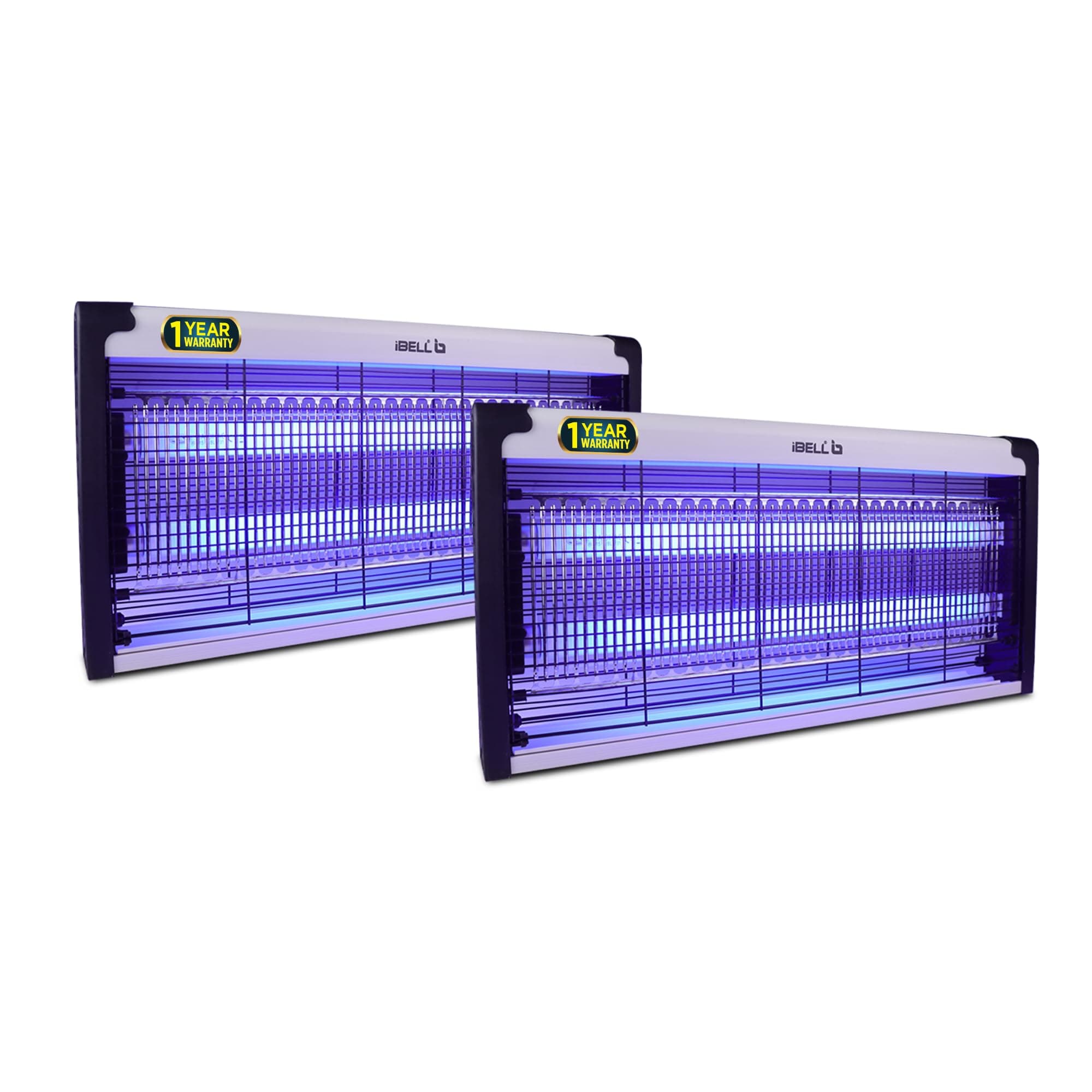 iBELL M215IK Insect Killer Pack of 2 | 30W Bug Zapper Machine with UV Light | Fly Catcher for Home, Hotels & Offices | Mosquito, Fly & Insect Trap (Silver)