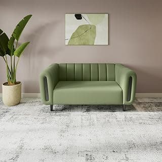 Interio by Godrej Sofa Paramount 2 Seater Fabric Sofa for Living Room, 1-Year Warranty, Solid Wood, Green