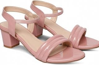 Women’s Patent Leather Block Heel Sandals with Ankle Strap – Elegant Open Toe Party, Wedding & Formal Wear Heels with Cushioned Comfort Footbed