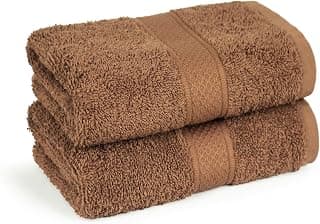 MYTRIDENT Hand Towel | Urban Comfort | Quick Drying | Travel Friendly | for Men/Women | 2 Pc Hand Towel (40 cm x 60 cm) | 100% Cotton 450 GSM - Coconut Shell
