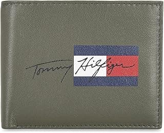 Tommy Hilfiger Olive & Navy Leather Men's Wallet (8903496159905)