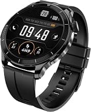 boAt Chrome Eon, Premium Metal Body, 1.43” (3.63 cm) AMOLED Round Display, AI Coach Health Insights, Advanced S1 Processor, Auto Heart Rate, HRV, VO2 Max, Smart Watch for Men & Women (Active Black)