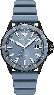 Emporio Armani N/A Blue Quartz Silicone Watch AR11685