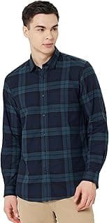 Peter England Men's Checkered Cotton Shirt | Smart Casual | Full Sleeves