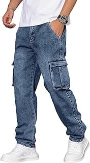 URBAN POCKETS Jeans for Men || Men's Jeans Denim (Blue-Cargo-Jeans-U23-24)