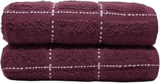 TRIDENT Cotton Hand Towel Set 100% Cotton Luxury Hand Towels - 400 GSM- Super Soft, Easy Care- Everyday, Swim, Pool, Yoga, Travel Pack of 2- Size-40x60 cm, Color-Burgundy