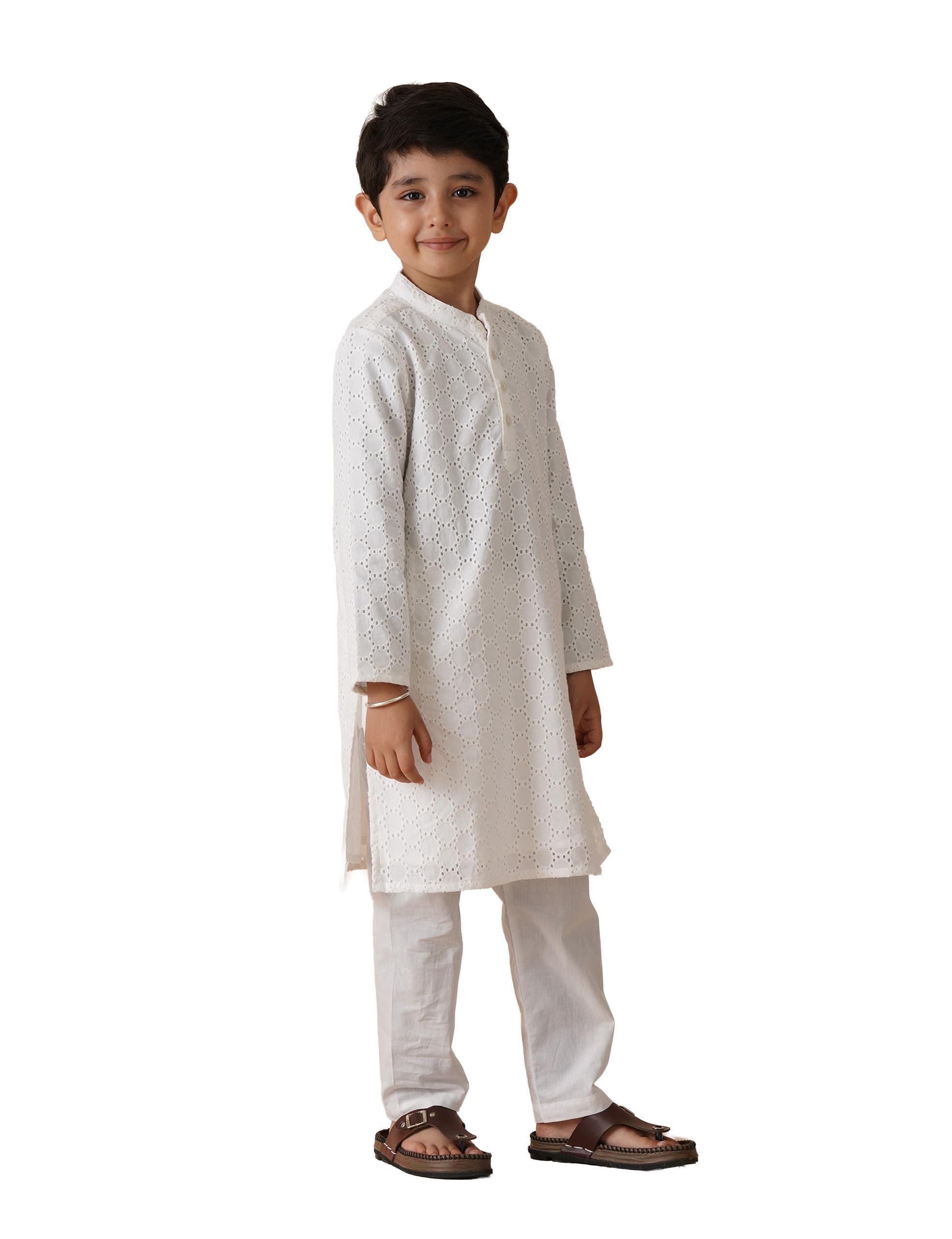 Amazon Brand - Symbol Boys Cotton Kurta Waistcoat Set Festive Ethnic Wear