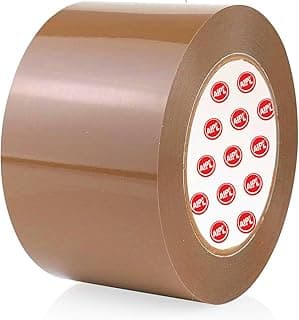 AIPL Heavy Duty Gold Category Brown Packing Tape Packaging Tape Refill Rolls 1 Rolls 72MMX100MTR for Sealing Moving Shipping Office&Storage