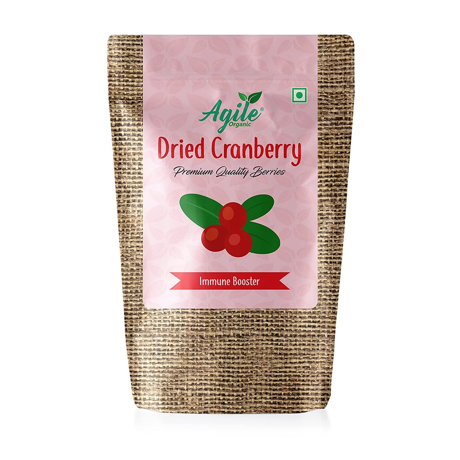 Agile Organic Whole Dried Cranberries 1kg- Cranberry Dry Fruit | Non -GMO, Gluten Free & Vegan Dried Berries (Healthy Snack 1000 grams) Imported From USA Dried Cranberry