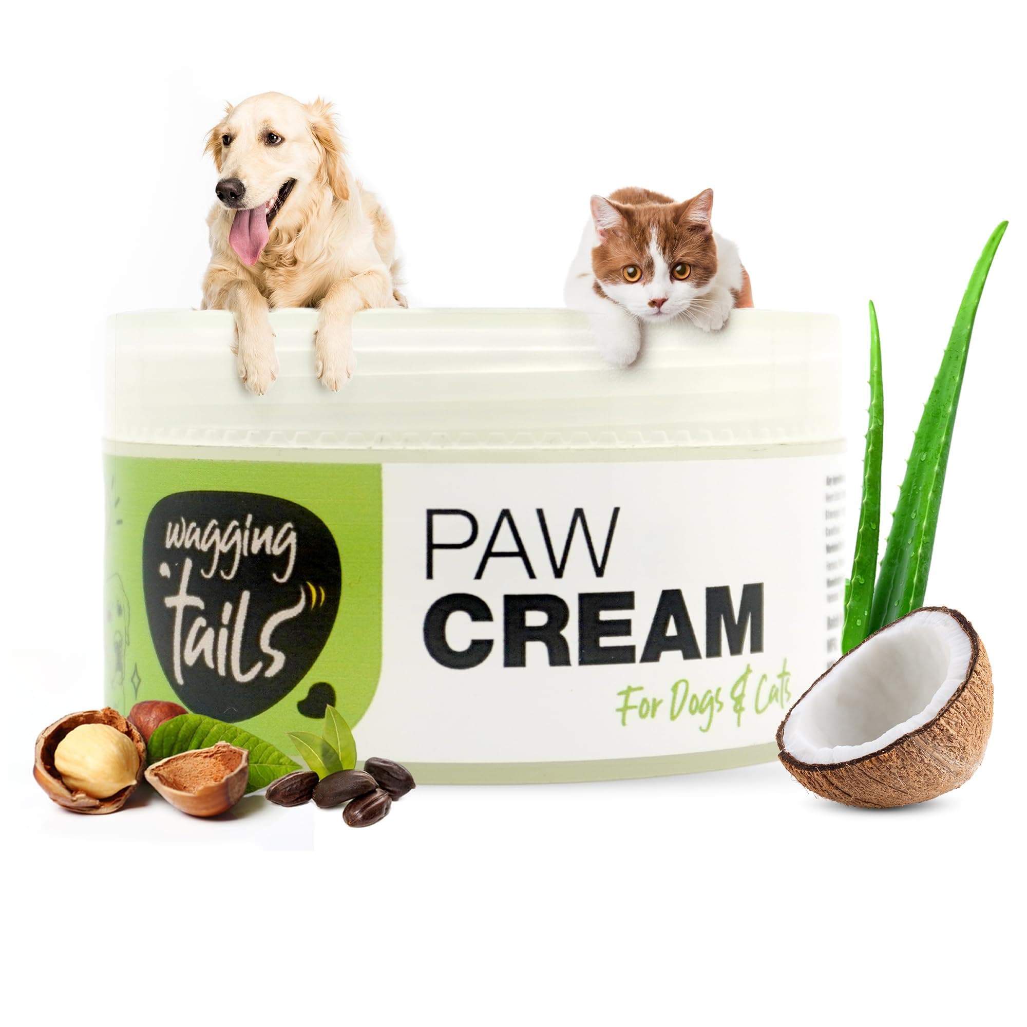 Wagging Tails Paw Cream for Pets Natural Care 50g | Daily Use to Smooth and Repair Damaged Skin | Heals, Repairs, and Moisturizes Cracked Paws, Elbows, and Dry, Itchy Snouts of Dogs, Cats, and Puppies